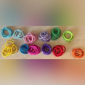 125 Colorful girls Hair Tie Set